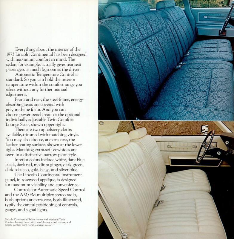 1973 Lincoln Model Range Brochure Page 8